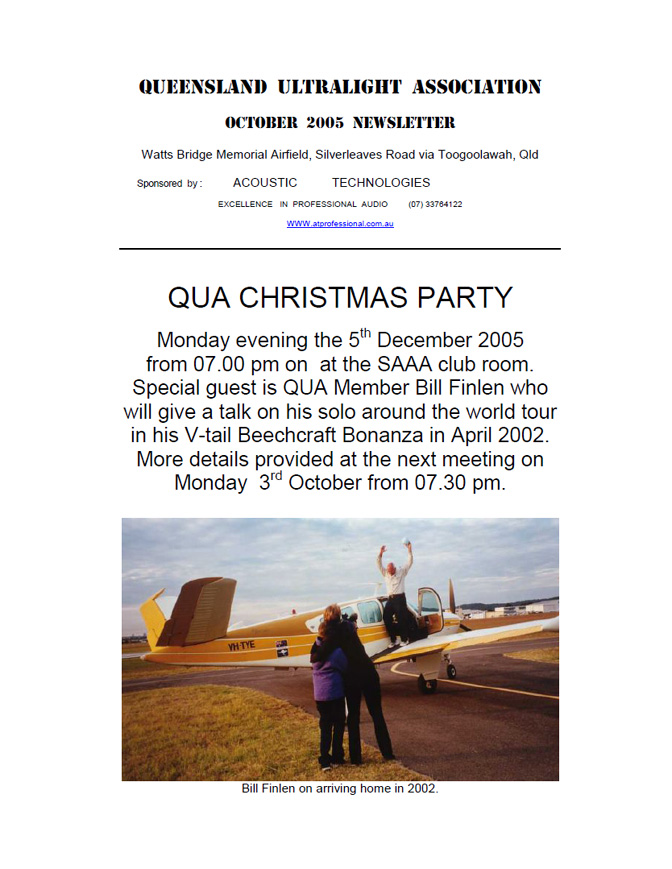 View the QUA Newsletter -October 2005