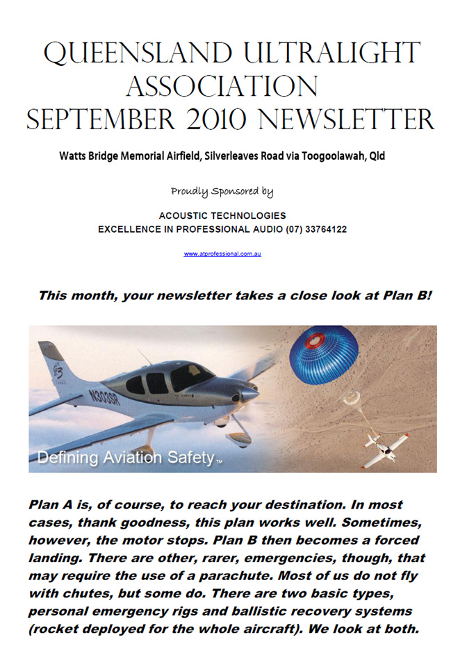 View the QUA Newsletter -September 2010