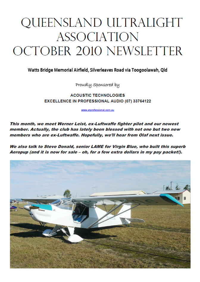 View the QUA Newsletter -October 2010